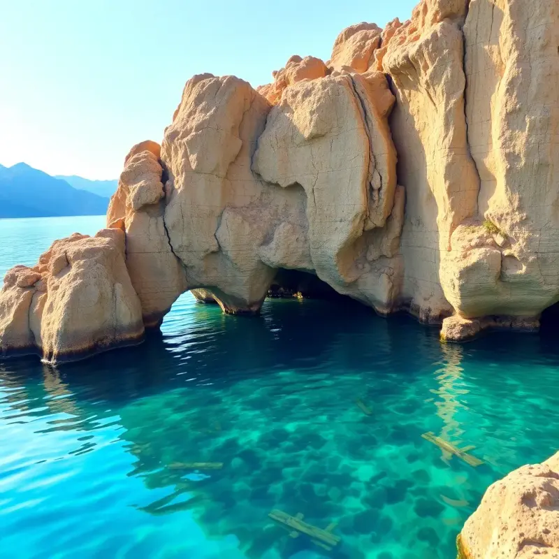 Rocky Coastal Formation Scene