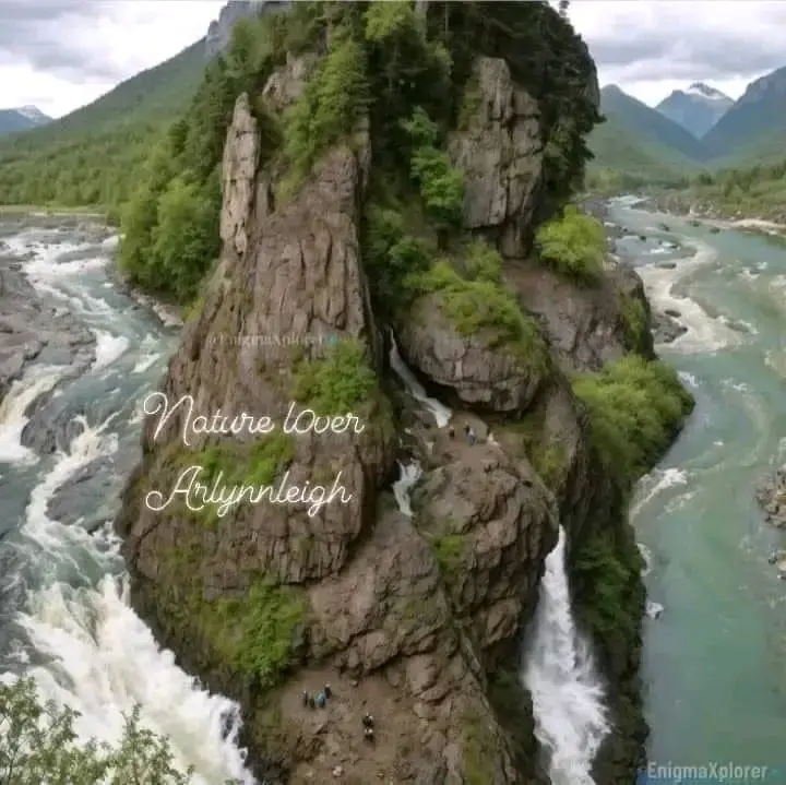 Rocky Waterfall Landscape