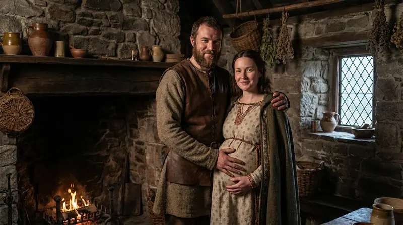 Rustic Couple Awaiting Child