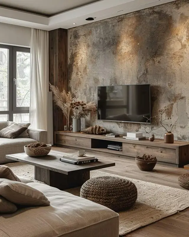 Rustic Modern Living Room Design