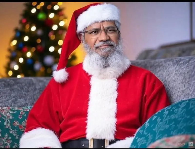 Santa Claus Man On Couch