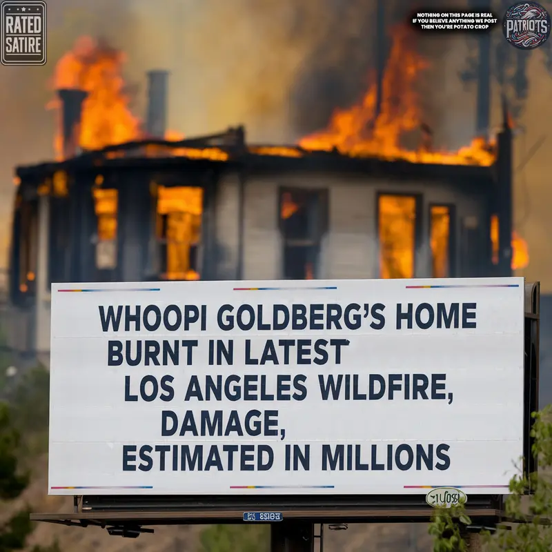 Satirical Wildfire House Fire