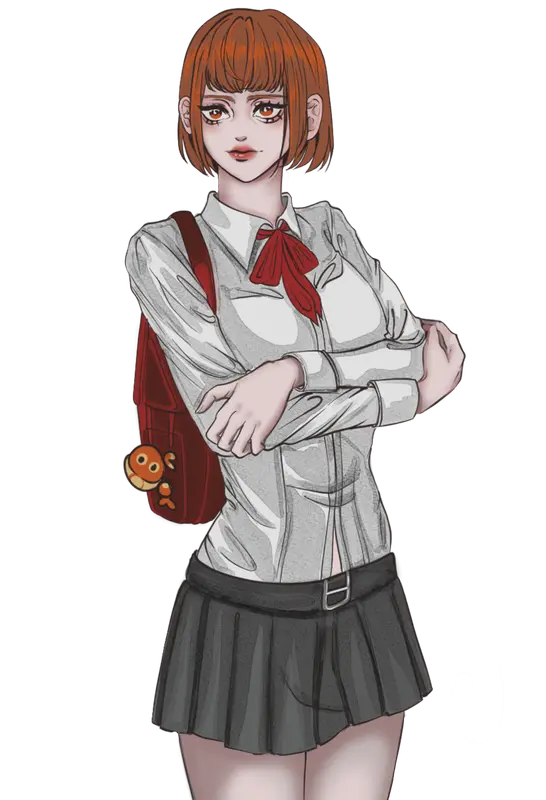 Schoolgirl Anime-style Illustration