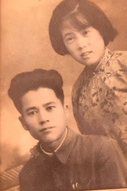 Sepia Vintage Couple Portrait