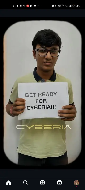 Sign Holder With Cyberia Text