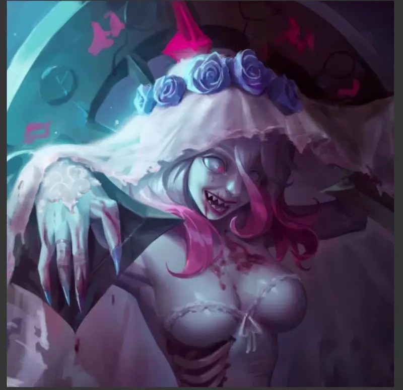 Sinister Skeleton Bride Portrait