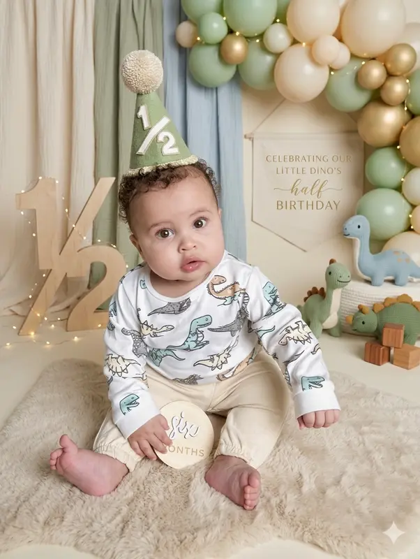 Six Month Dinosaur Birthday Celebration