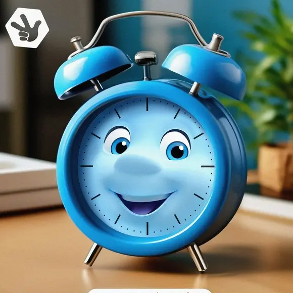 Smiling Anthropomorphic Alarm Clock