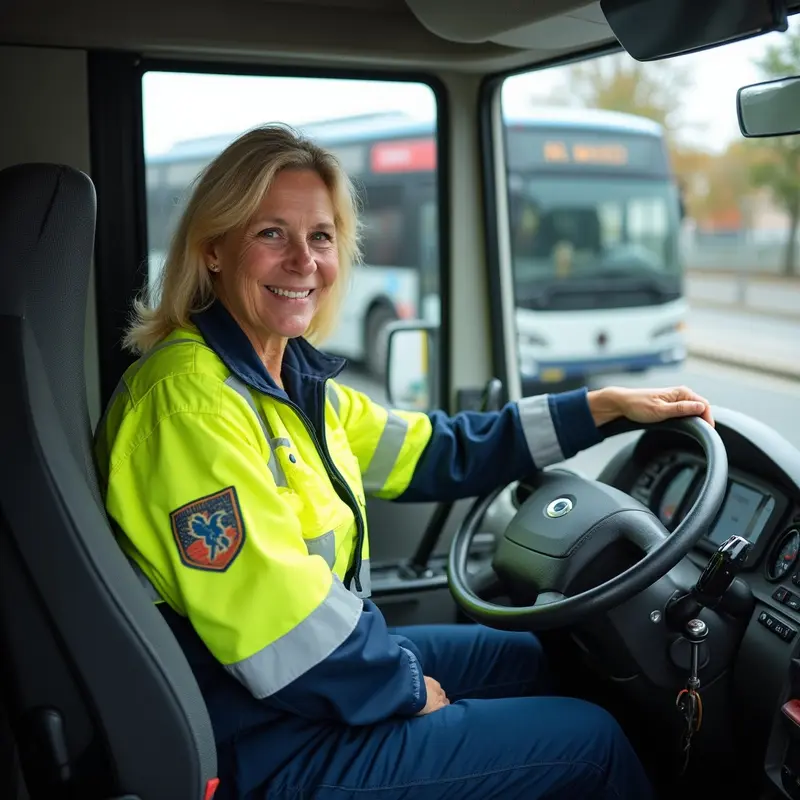 Smiling Bus Driver Portrait