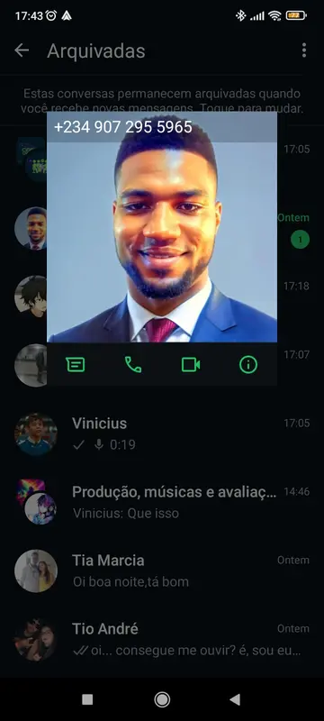 Smiling Man On Phone Screen