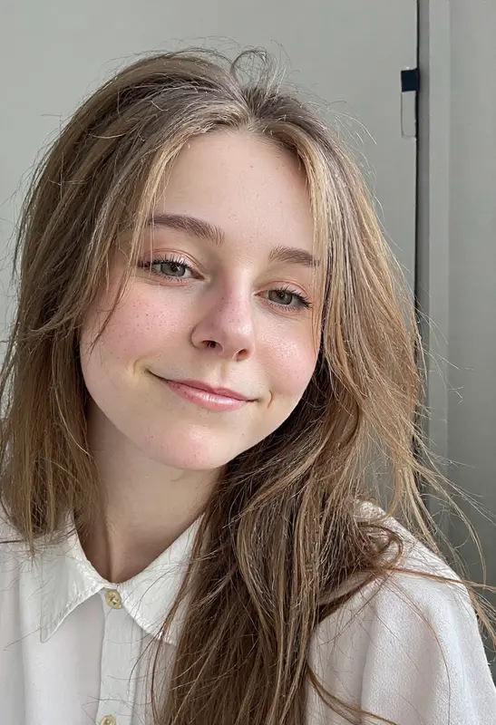 Smiling Person In White Shirt