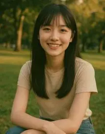 Smiling Woman In Outdoor Setting