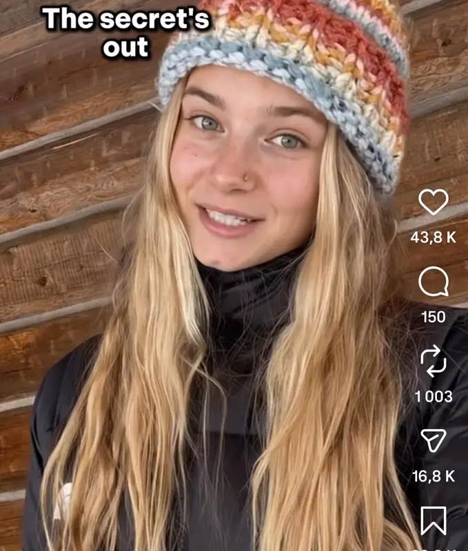 Smiling Young Woman Beanie
