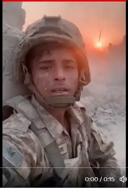 Soldier In A War Zone