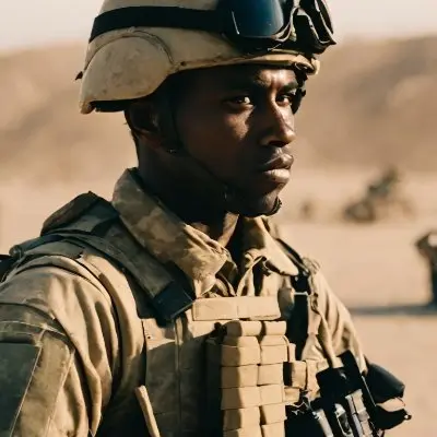 Soldier In Desert Gear