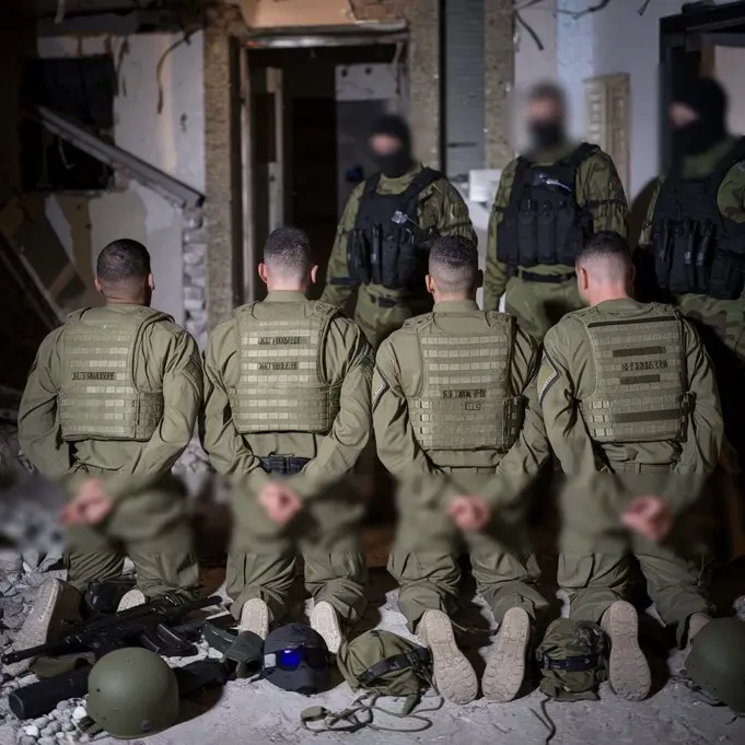 Soldiers Detained In Damaged Building