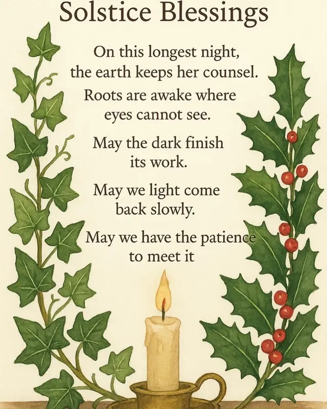 Solstice Blessings Candle Verse