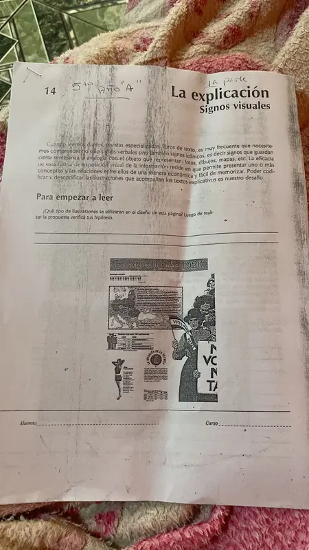 Spanish Worksheet With Comic Illustration