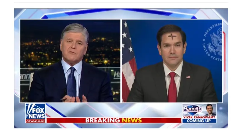 Split-screen News Interview