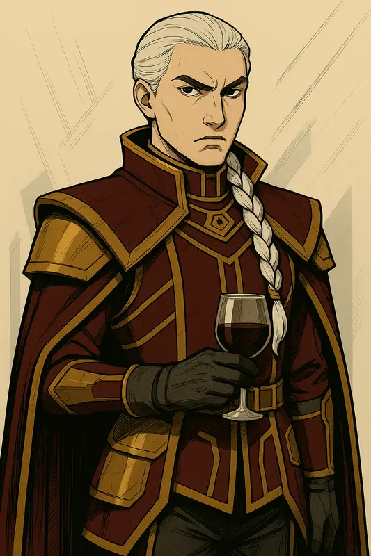 Stern Figure With Red Wine