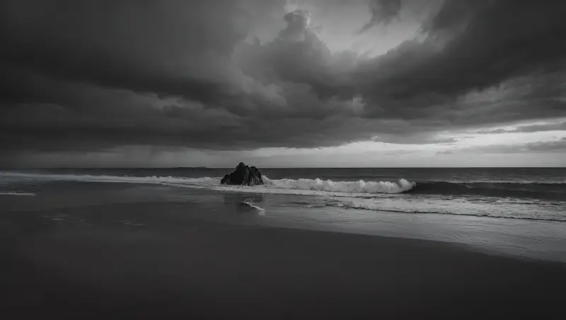 Stormy Ocean With Dark Clouds