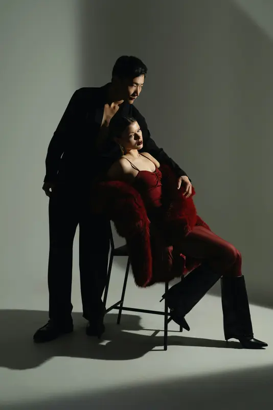 Stylish Couple Fashion Portrait