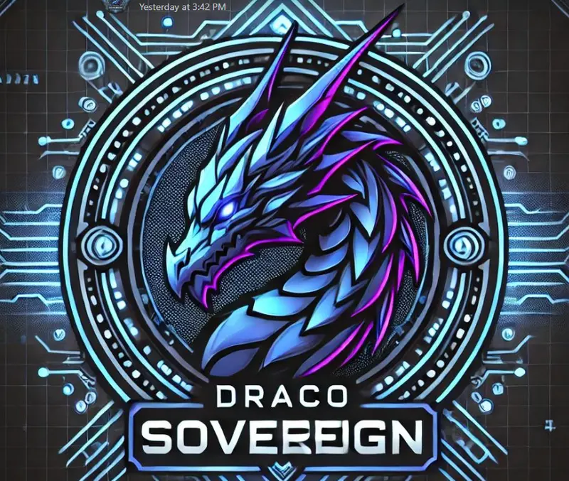 Stylized Dragon Tech Motif