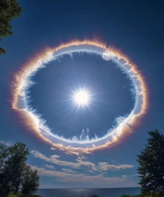 Sun With Colorful Halo
