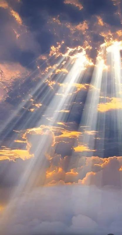 Sunbeams Through Dramatic Clouds