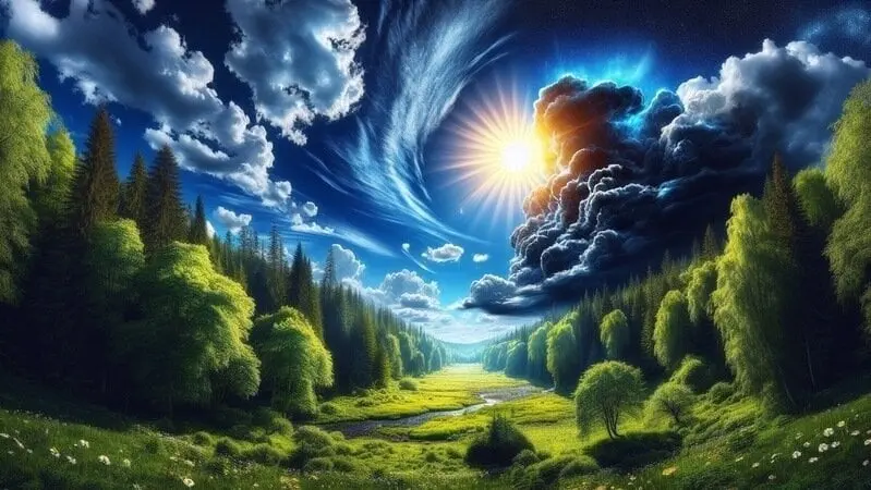 Sunny Valley And Sky, AI