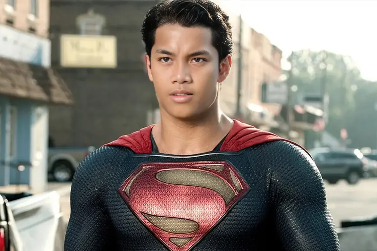 Superman Posing In Town