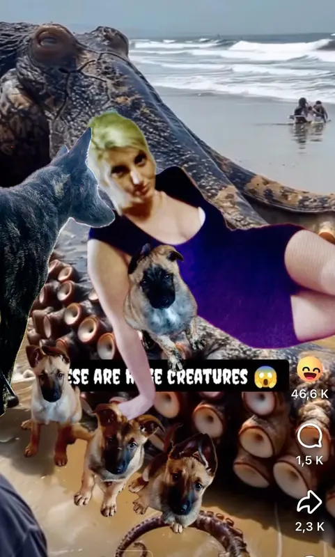 Surreal Beach Fantasy Collage