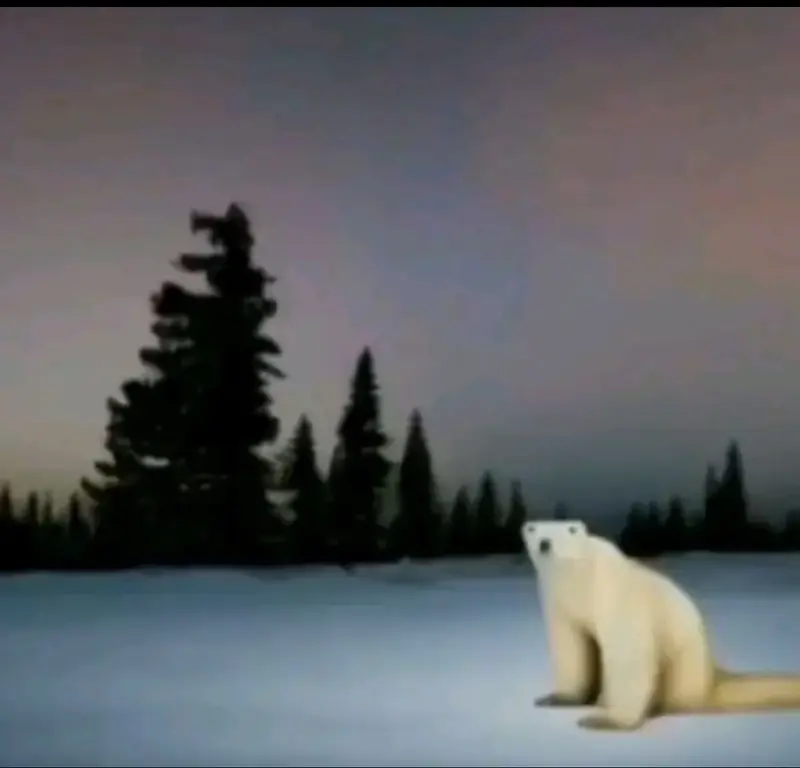 Surreal Polar Bear Landscape