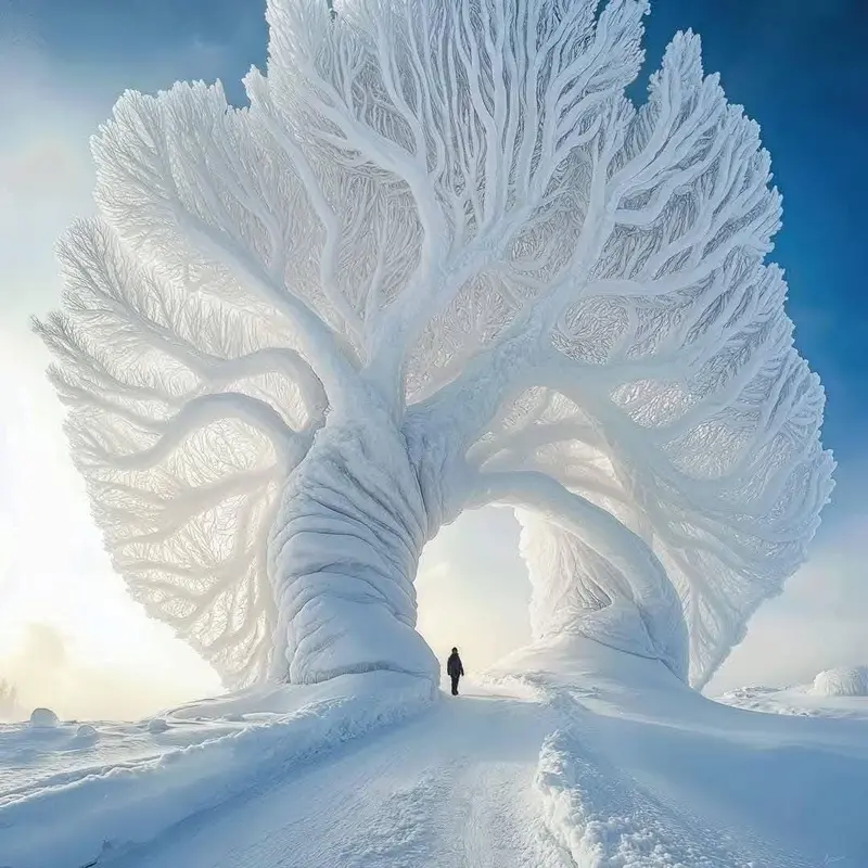 Surreal Trees Archway Snow