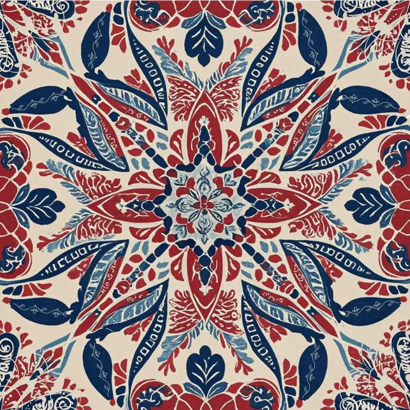 Symmetrical Floral Pattern Design