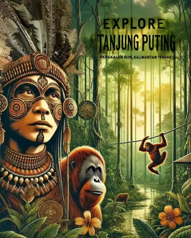 Tanjung Puting AI Illustration