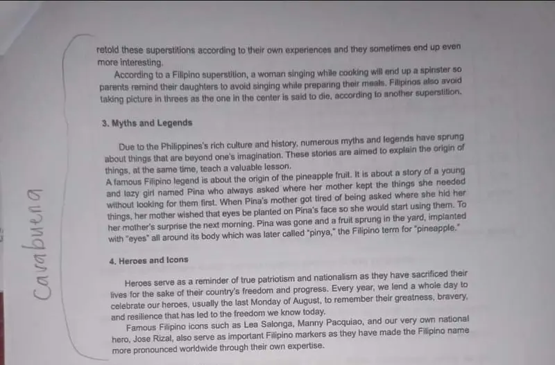 Text On Filipino Culture