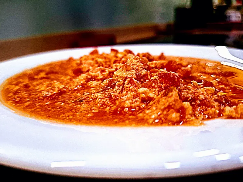 Thick Soup On White Plate