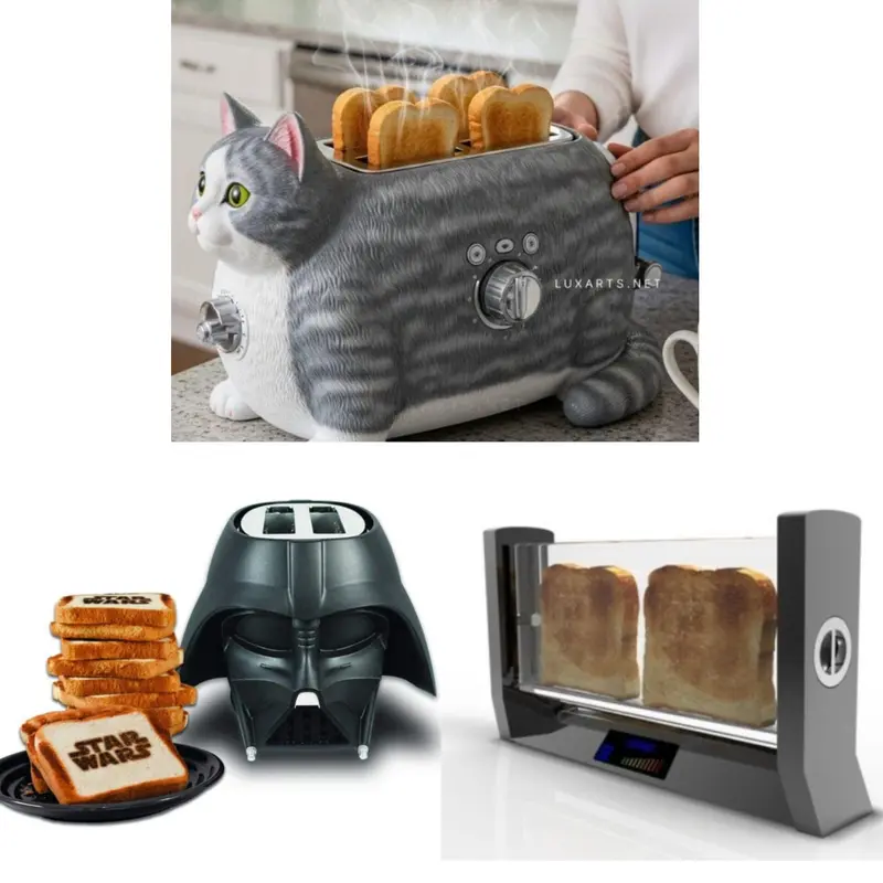 Toasters: Cat, Darth Vader, Modern