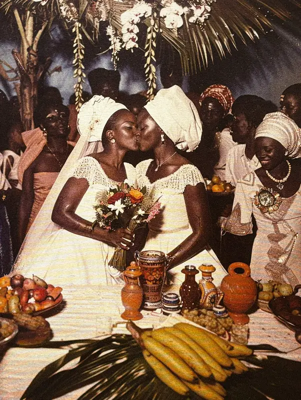 Traditional Wedding Celebration Kiss