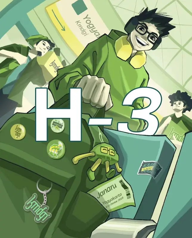 Traveler In Green Outfit