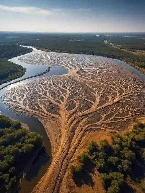 Tree-like River System From Above
