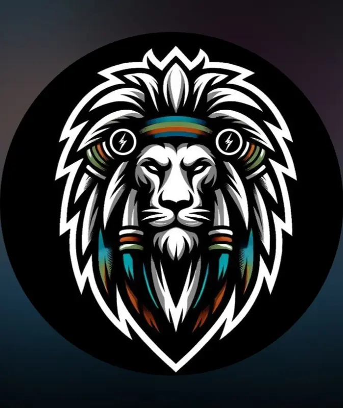 Tribal Lion Head Illustration