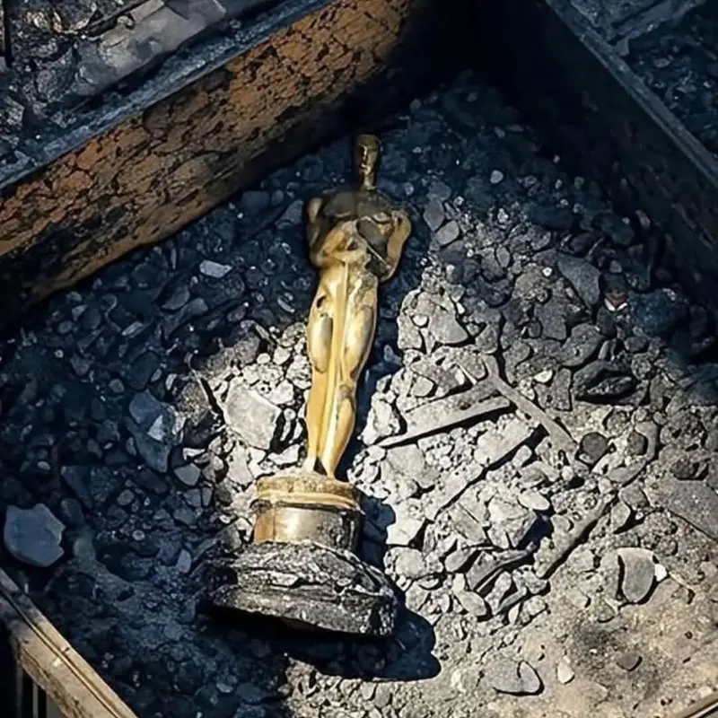 Trophy Amidst Charred Remains