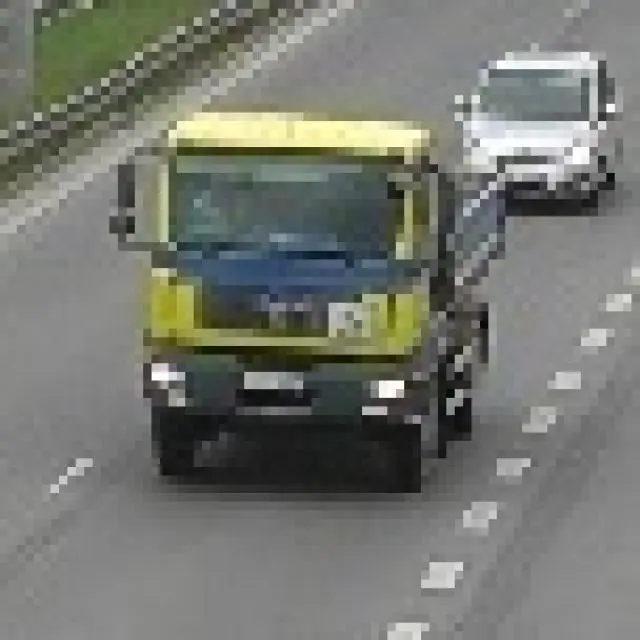 Truck On Highway, Car