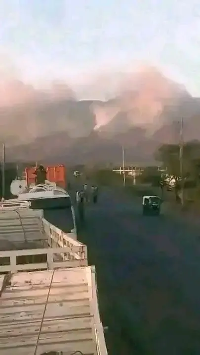 Trucks On Rural Road