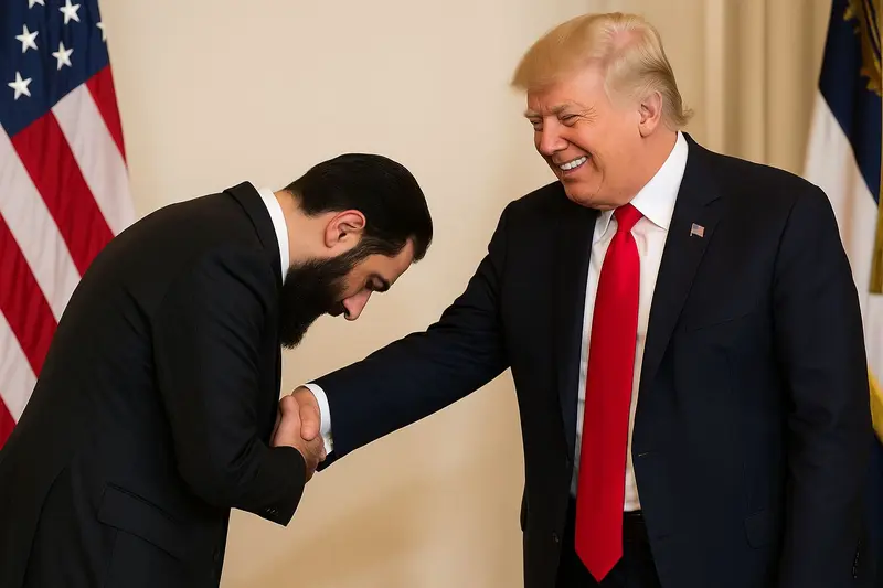 Trump And Handshake Ceremony