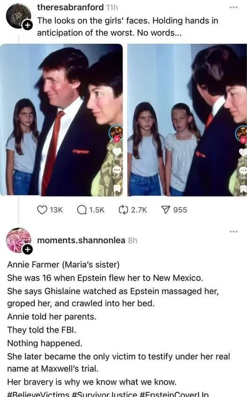 Trump, Maxwell, And The Young Girls