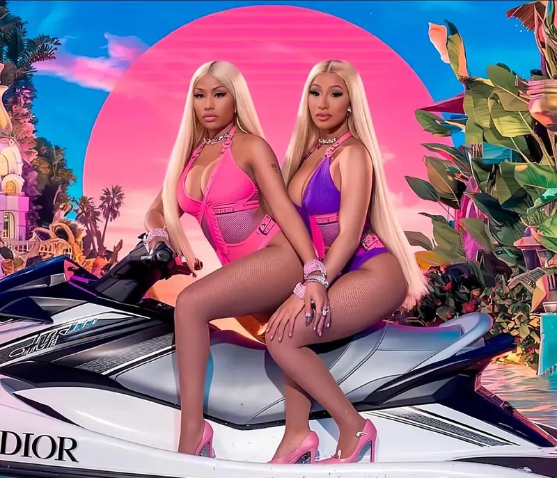 Twin Women On Jet Ski