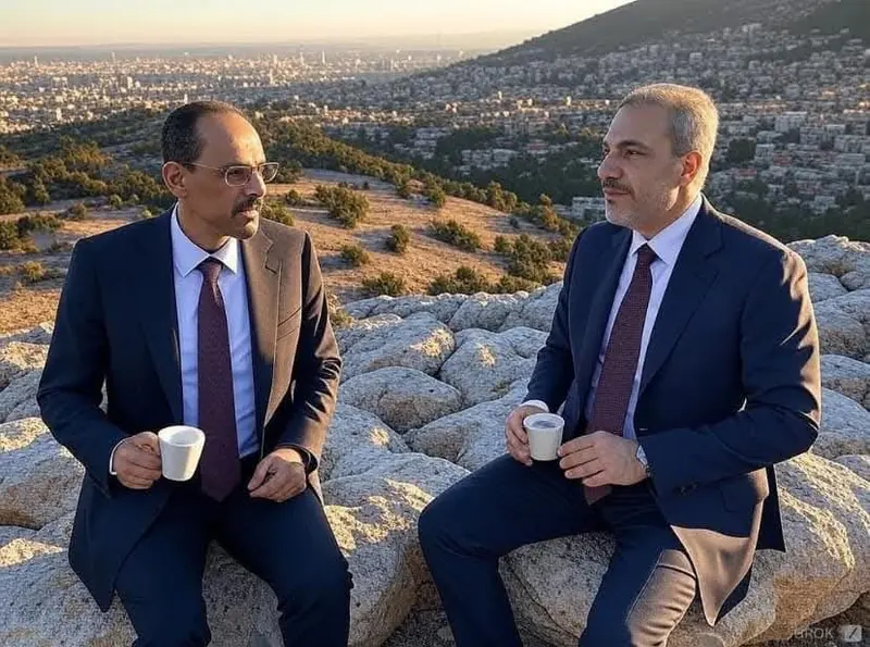 Two Businessmen Sitting Outdoors